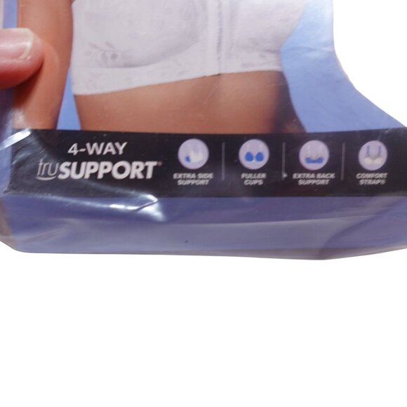 NIP Playtex 18 Hour Front Closure Flex Back Wireless Bra Sz 42D Light Beige 4695 - Picture 5 of 9